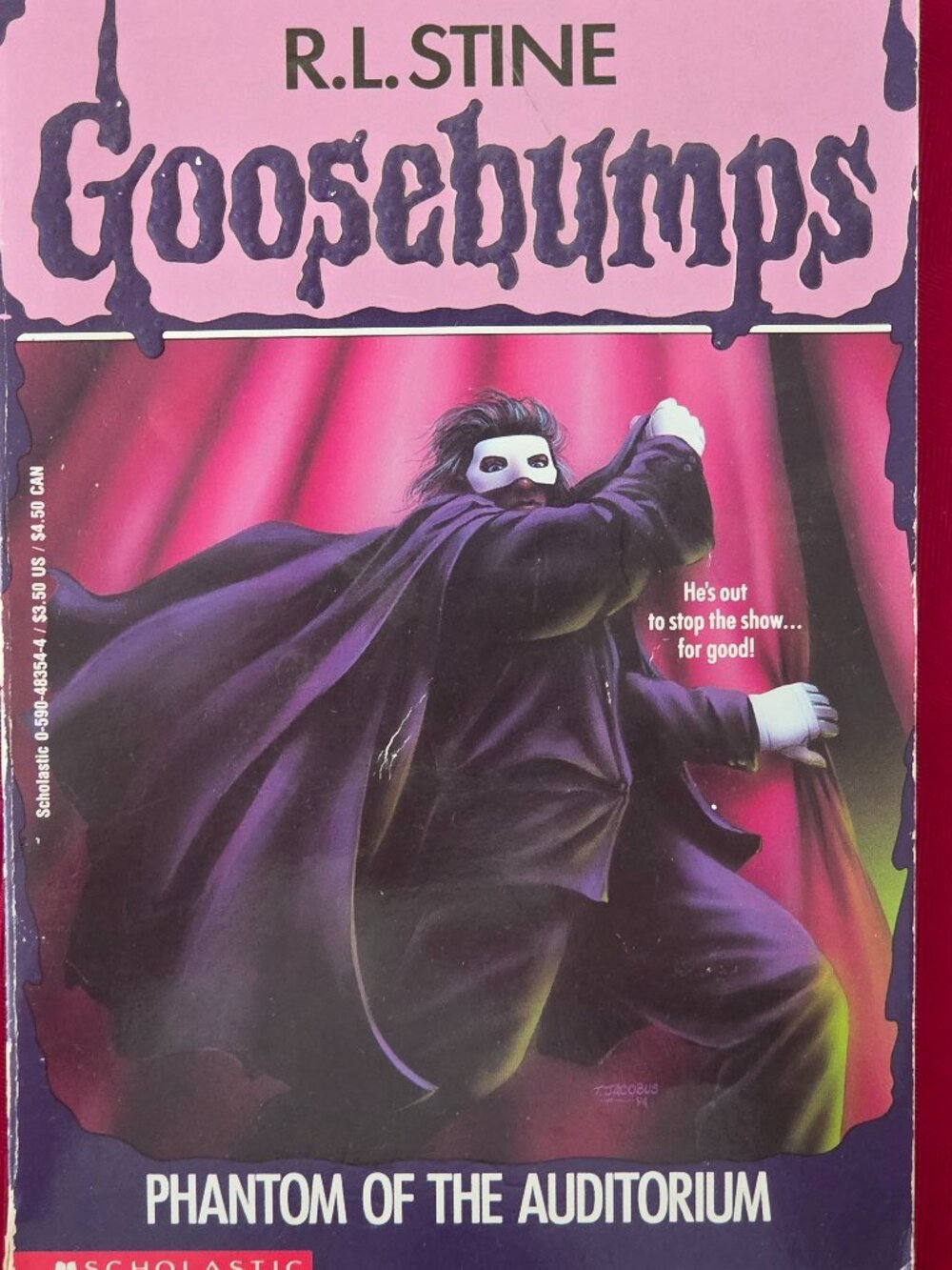 1994, FIRST EDITION, GOOSEBUMPS, PHANTOM OF THE AUDITORIUM BY R.L. STINE!!!